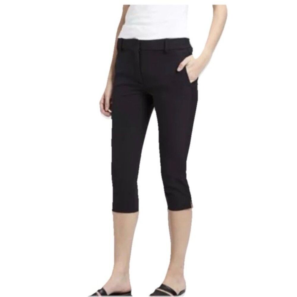 Theory Basic Performance Tech Capri Pants Black S… - image 1